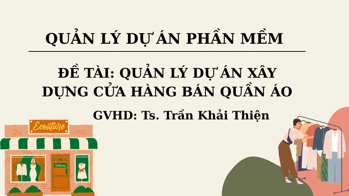 Slide quản lý dự án xây dựng cửa hàng thời trang