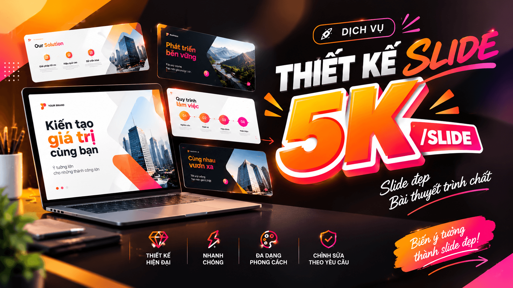 Banner dịch vụ thiết kế slide chuyên nghiệp của Anbi