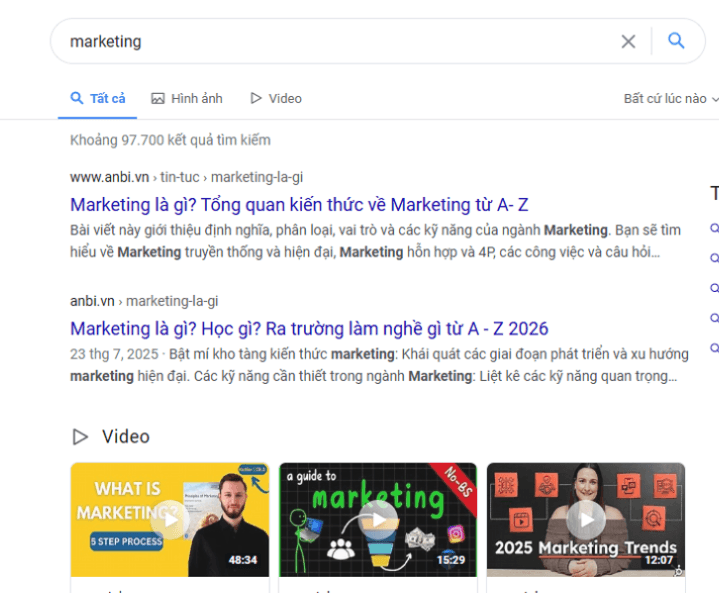 SEO Từ Khóa: marketing