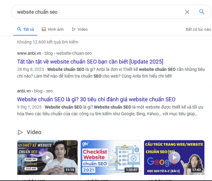 SEO Từ Khóa: Website Chuẩn SEO